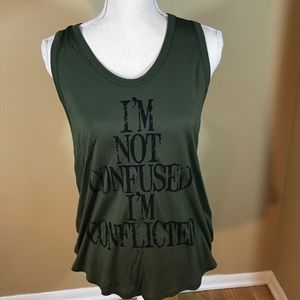 Haute Hippie Olive Green Tank Top